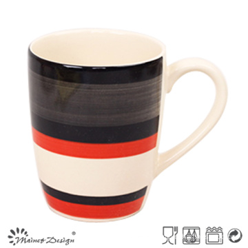 Handpainted Color Strip Ceramic Mug